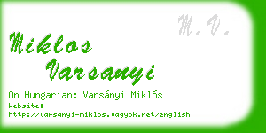miklos varsanyi business card
